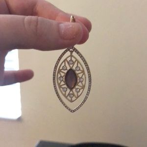 Gold rhinestone earrings